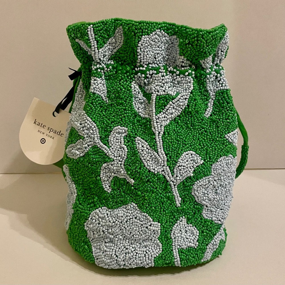 Kate Spade x Target Beaded Classic Rose Drawstring Bucket Bag